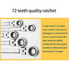 6PCS Ratcheting Wrench Combination Set 8-17mm Adjustable With Storage Rack Metric - HYCHIKA