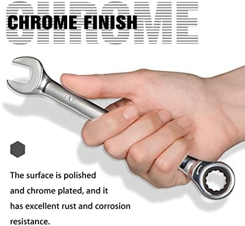 SORAKO Ratcheting Combination Wrench Industrial Grade Cr-V Steel Gear (A-13mm Metric)