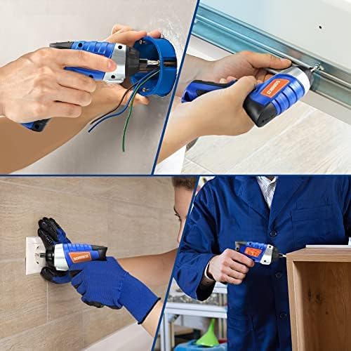 SORAKO Electric Screwdriver Cordless 6 N.m, 4.0V 1.3Ah Rechargeable Power Screwdriver with LED Light, Screw Gun with 30pcs Accessories for Home DIY, Repair