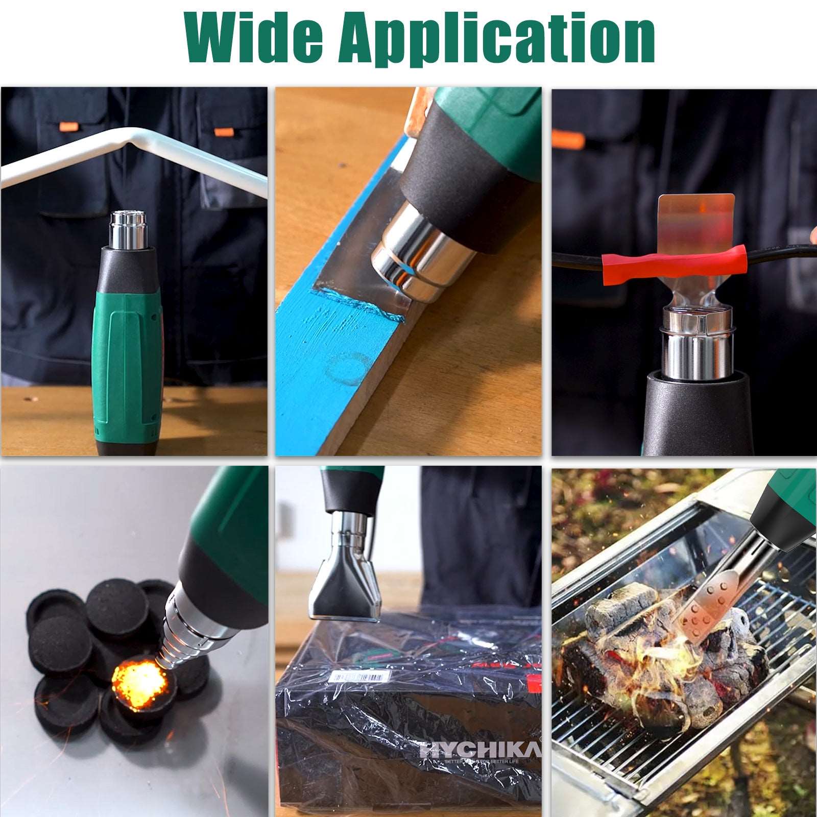 Heat Gun, 1800W Hot Air Gun Kit with 6 Nozzles
