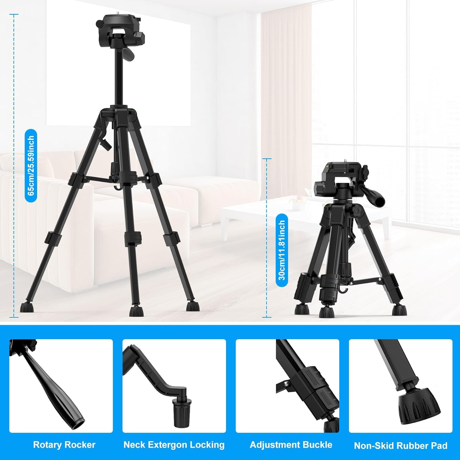 HYCHIKA Laser Level 360° Self Leveling, Laser Tool with Tripod (29-1/2 Inch)