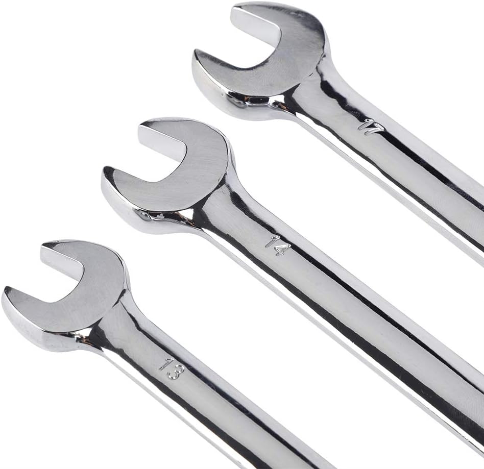 6 Pcs Flexible Ratchet Spanner Set, Flexible Head Multi-Functional Ratchet Conination Spanner Wrench 8-17mm Repair Tools Set