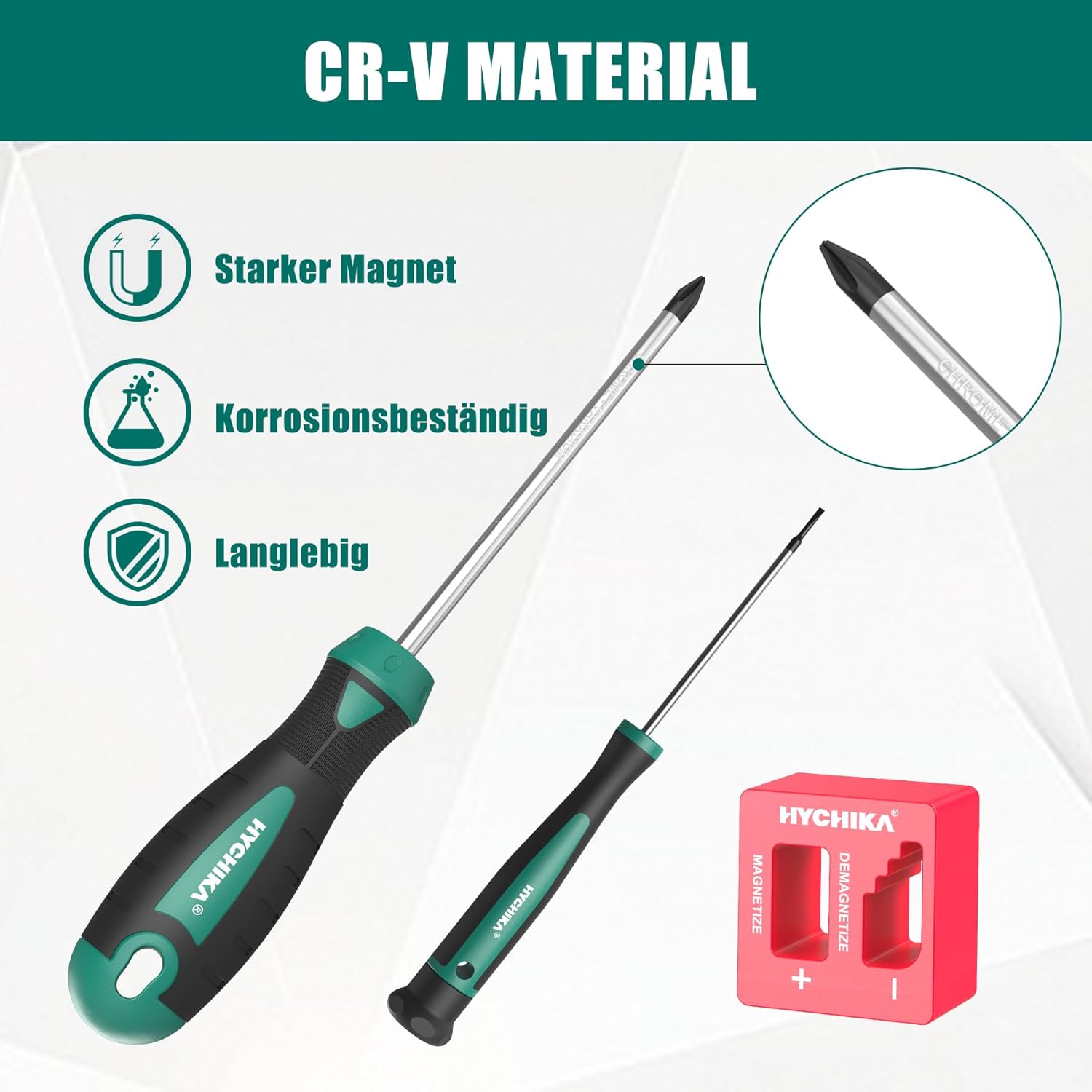 HYCHIKA Screwdriver Set, 51 Pieces Screwdriver Set, Including Cross Screwdriver Flat Screwdriver and Precision Screwdriver, Suitable for DIY, Maintenance Furniture, Computer, Toys