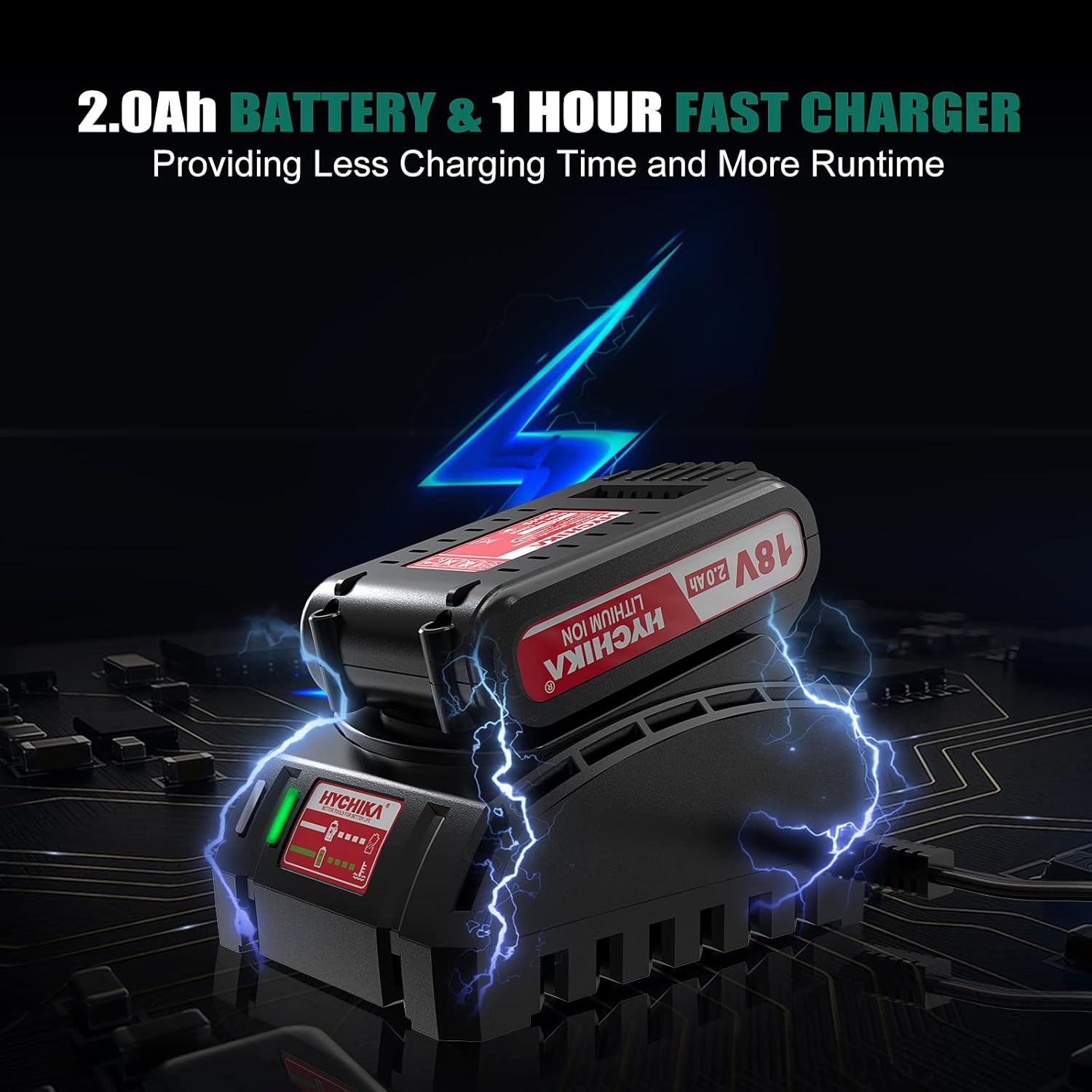 Ensemble perceuse-visseuse sans fil avec batterie 2000 mAh, 1500 tr/min, 20 V/18 V (US/EU)