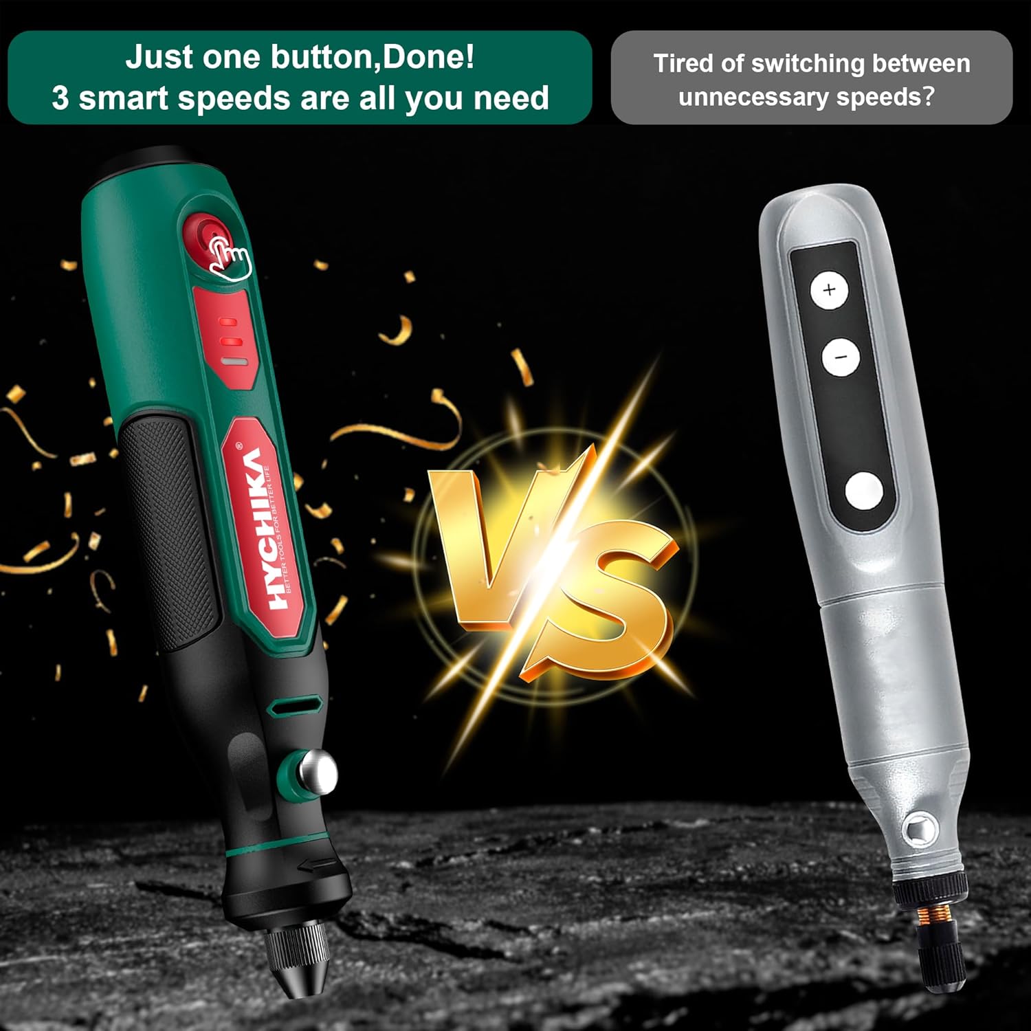 HYCHIKA Mini Cordless Rotary Tool Kit - 89 Pcs Accessories for Drilling, Sanding, Polishing, Engraving