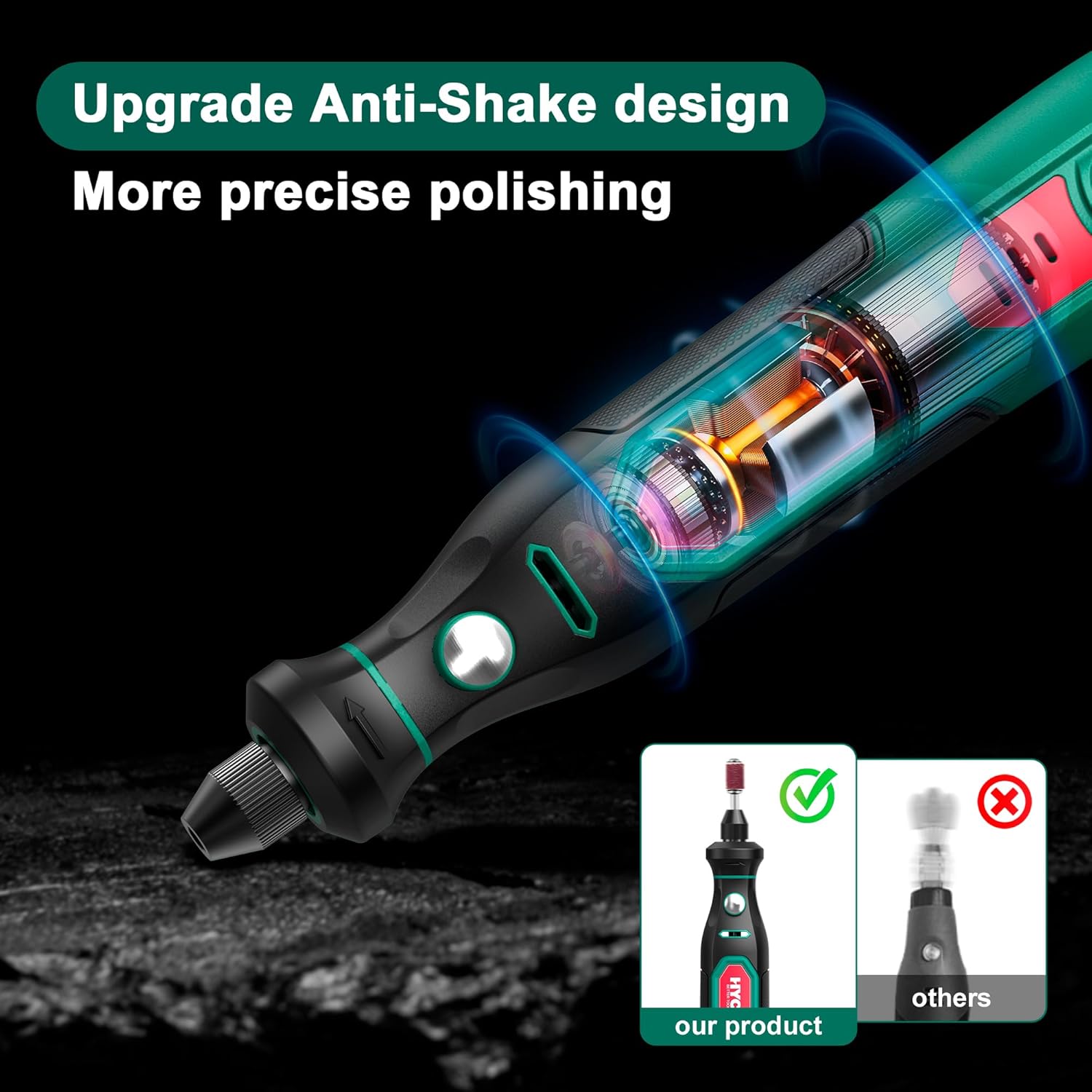 HYCHIKA Mini Cordless Rotary Tool Kit - 89 Pcs Accessories for Drilling, Sanding, Polishing, Engraving