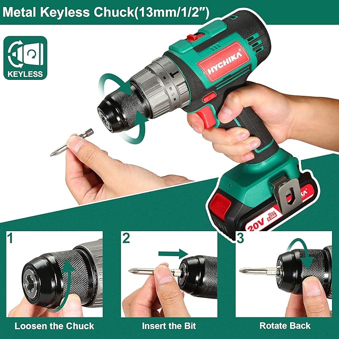 Cordless Brushless Hammer Drill Sets 2.0 AH Battery 18V/20V (EU/US)