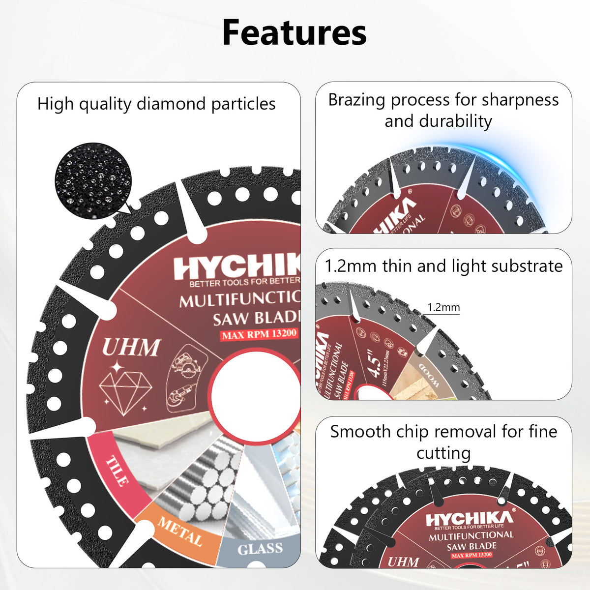 HYCHIKA 5PCS Multi-functional Saw Blade Set