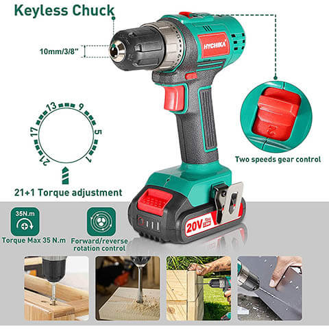 Power Tools Combo Kits for Home 20V 1500RPM - each part