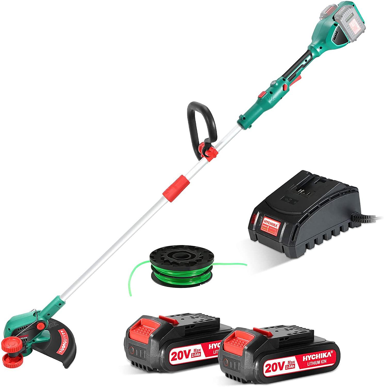 Cordless Brushless Electric Lawn Weed Trimmers 6000RPM 2x20V/18V (US/EU) - HYCHIKA