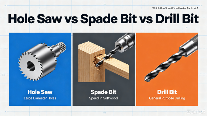 Hole Saw vs Spade Bit vs Drill Bit — Which One Should You Use for Each Job?