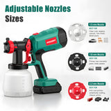 HYCHIKA Cordless HVLP Paint Sprayer 600W – Off-Road & Automotive, 1200ml, Battery Not Included