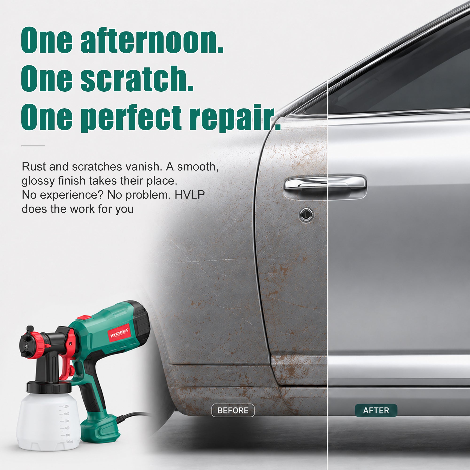 HYCHIKA 600W/60HZ HVLP Auto Paint Spray Gun 1200ML