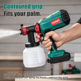 HYCHIKA Cordless HVLP Paint Sprayer 600W – Off-Road & Automotive, 1200ml, Battery Not Included