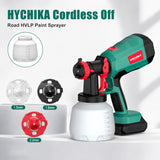 HYCHIKA Cordless HVLP Paint Sprayer 600W – Off-Road & Automotive, 1200ml, Battery Not Included