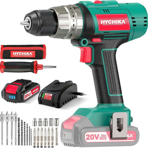 Cordless Hammer Drill Driver 20V with 1*2.0Ah Battery (US Only) - HYCHIKA