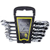 6PCS Ratcheting Wrench Combination Set 8-17mm Adjustable With Storage Rack Metric - HYCHIKA