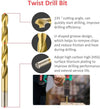 HYCHIKA 26PCS Electric Screwdriver Drill Bits Kits Drilling Wood Plastic Metal
