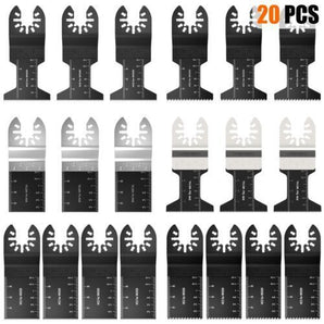 20 STÜCKE Oszillierende Multitool Sägeblätter Quick Release Metall Universal Set 