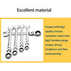 6PCS Ratcheting Wrench Combination Set 8-17mm Adjustable With Storage Rack Metric