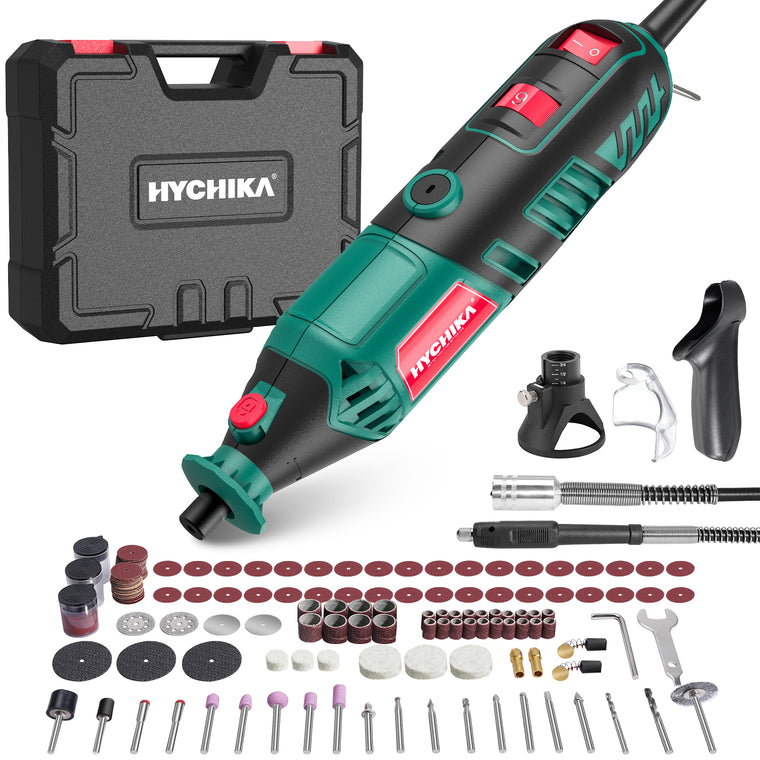 HYCHIKA 180W Rotary Tool Kit with Flex Shaft & 173 Accessories