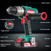 Cordless Hammer Drill Driver 18V with 2*2.0Ah Batteries (EU Only) - HYCHIKA
