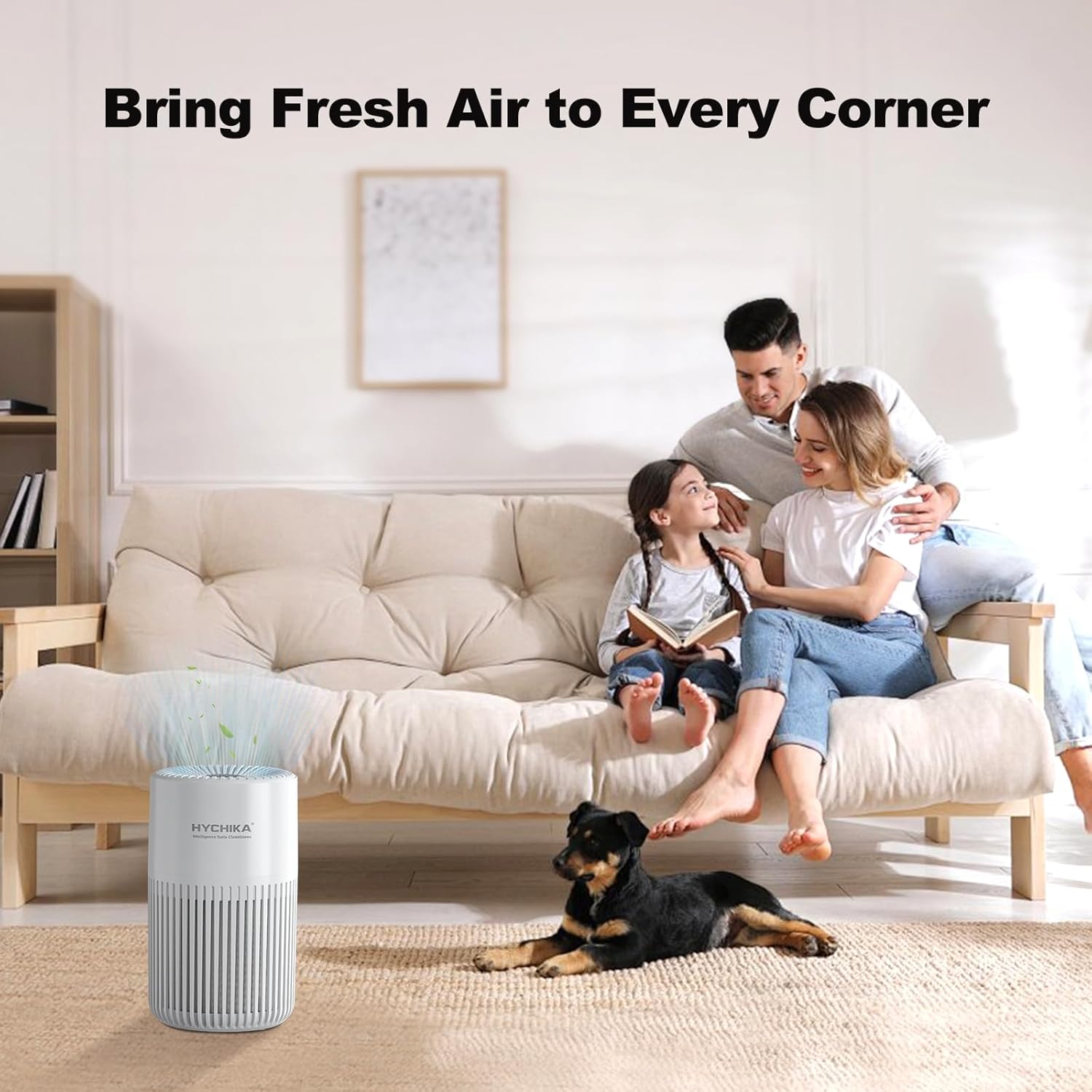 HYCHIKA HEPA Air Purifier for Home Bedroom, 56 CFM CADR, True H13 Filter, 20dB Quiet Sleep Mode, Removes Dust, Pollen, Pet Dander
