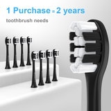 240 Days Battery Life Rechargeable Electric Toothbrush for Adults,with 2500mAH Large Capacity, 8 Pack Replacement Brushheads,3 Classic Modes,2 Min Smart Timer Battery Toothbrush,Black