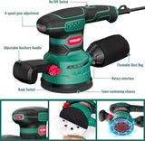 HYCHIKA 450W 5-Inch Random Orbital Sander with 20 Sandpapers