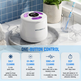 HYCHIKA Ultrasonic Retainer Cleaner Machine with UV, 4 Modes, 45kHz, for Retainers, Night Guards, Dentures, 200 mL, 1-Count