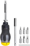 6-in-1 Multiple Ratchet Screwdriver with 6 Bits