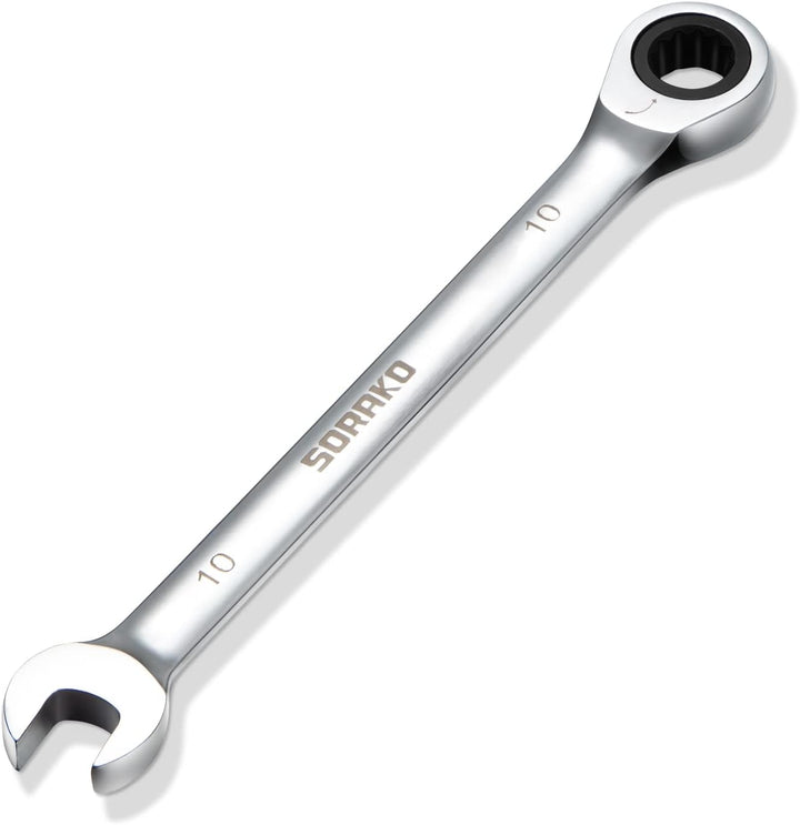 SORAKO 10mm Ratcheting Combination Wrench, Chrome Vanadium Steel