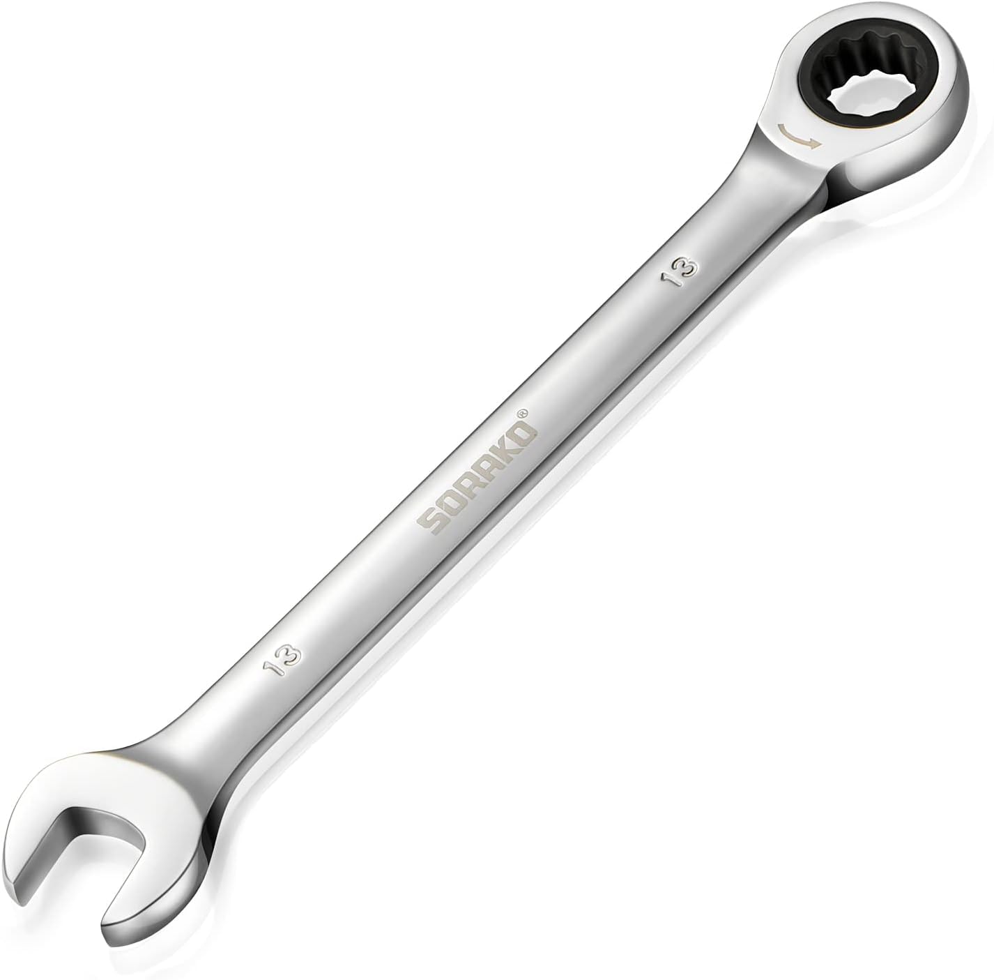 SORAKO Ratcheting Combination Wrench Industrial Grade Cr-V Steel Gear (A-13mm Metric)