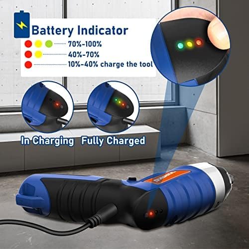 SORAKO Electric Screwdriver Cordless 6 N.m, 4.0V 1.3Ah Rechargeable Power Screwdriver with LED Light, Screw Gun with 30pcs Accessories for Home DIY, Repair