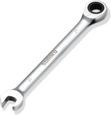 SORAKO 21mm Ratcheting Combination Wrench, Chrome Vanadium Metric Open End & Box End Wrench