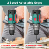 Akku-Bohrhammer-Sets ohne Bürsten 2,0 Ah Akku 18 V/20 V (EU/US) 