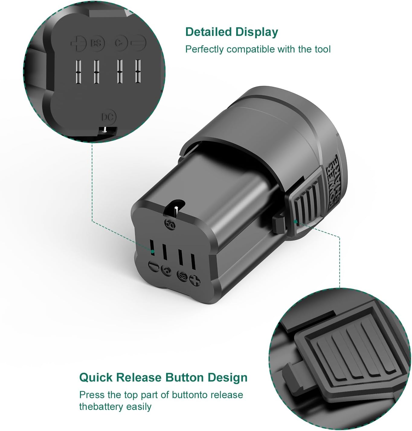 HYCHIKA 16.8V 1500mAh Power Tool Battery, Compatible with HYCHIKA 16.8V Drill