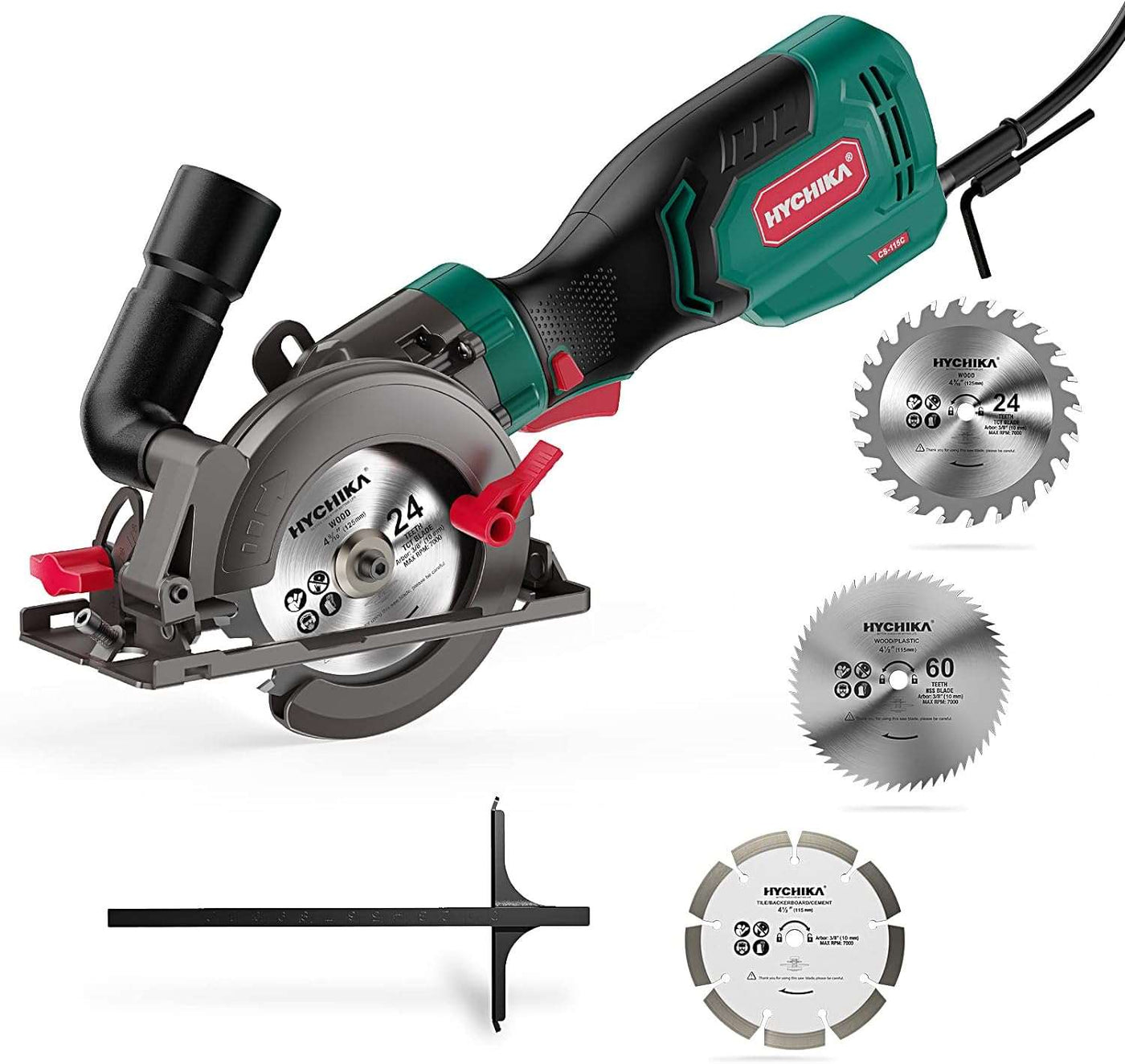 HYCHIKA Electric Mini Circular Saw 750W 6.2A 3500RPM (US/EU) - HYCHIKA