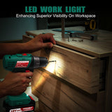 Cordless Drill Driver Set with 2000mAh Battery, 1500RPM, 20V/18V