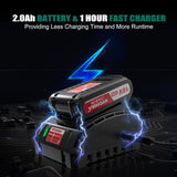 Cordless Drill Driver Set with 2000mAh Battery, 1500RPM, 20V/18V
