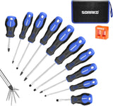 SORAKO 11 PCS Magnetic Screwdriver Set with Magnetizer