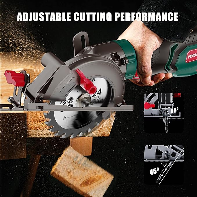 HYCHIKA Electric Mini Circular Saw 750W 6.2A 3500RPM (US/EU/UK)