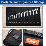 SORAKO Ratcheting Wrench Set, 12-Piece SAE Combination Wrenches