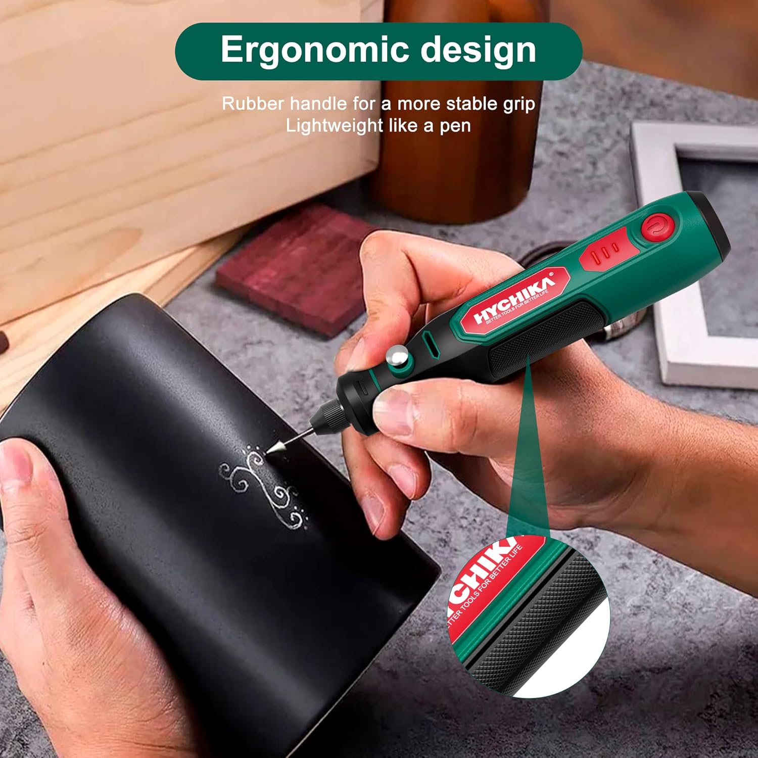 HYCHIKA Mini Cordless Rotary Tool Kit - 89 Pcs Accessories for Drilling, Sanding, Polishing, Engraving