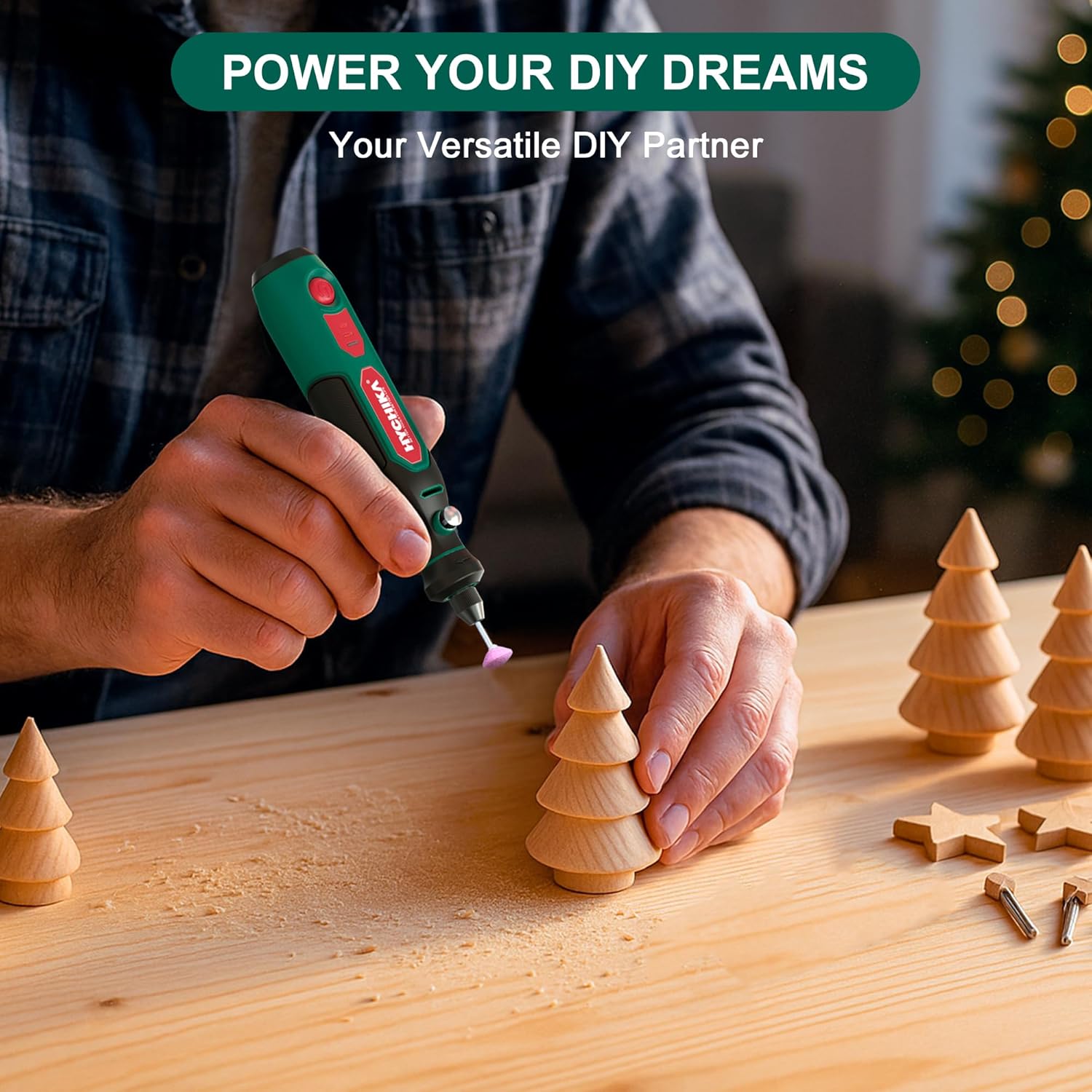 HYCHIKA Mini Cordless Rotary Tool Kit - 89 Pcs Accessories for Drilling, Sanding, Polishing, Engraving