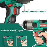 Cordless Impact Wrenches with 3PCS Sockets 2000RPM 350Nm 18V UK ONLY