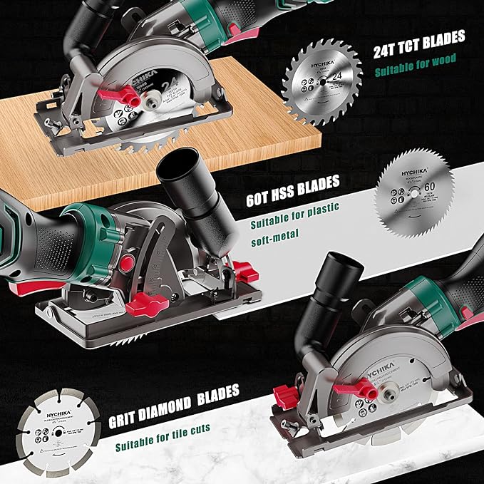 HYCHIKA Electric Mini Circular Saw 750W 6.2A 3500RPM (US/EU/UK)