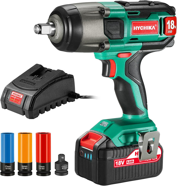 Cordless Impact Wrenches with 3PCS Sockets 2000RPM 350Nm 18V UK ONLY