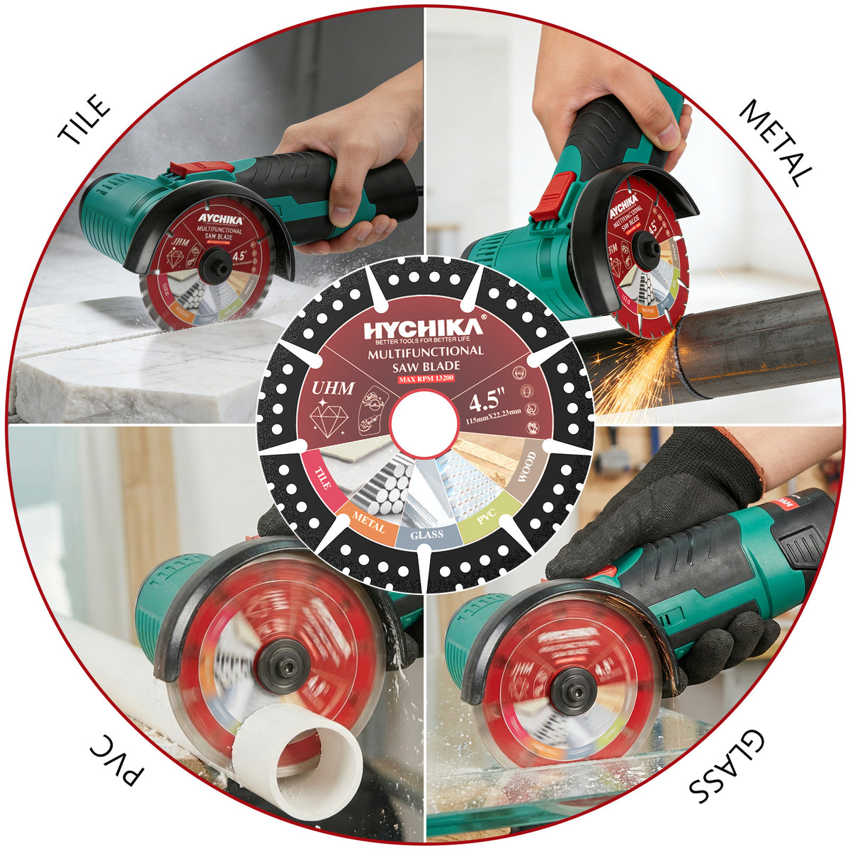 HYCHIKA 5PCS Multi-functional Saw Blade Set