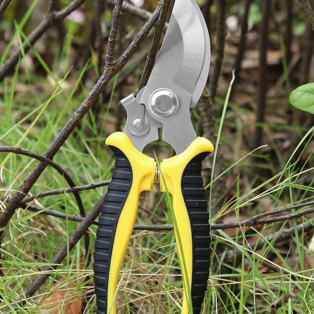  Premium garden shears, meperez pruning scissors gardening tools,  pruners for flower, bushes, rose and fruit tree, use for florist, yard and  orchard the plant clippers, sharp white steel anvil snips